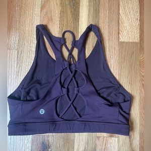 Lululemon Sports bra with fun back, wine color | Size 6
